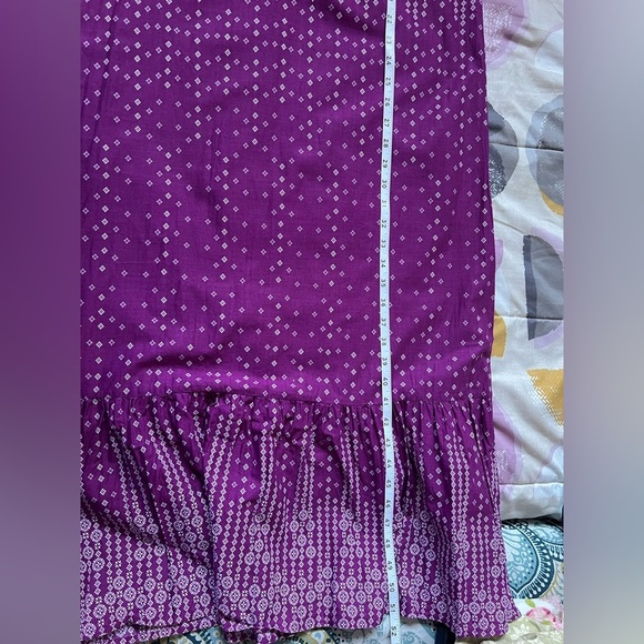 American Eagle Outfitters Purple Ruffled Tiered Sundress, purple maxi dress - Picture 9 of 11